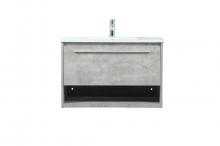  VF43530MCG - 30 inch Single bathroom vanity in concrete grey