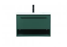  VF43530MGN - 30 inch Single bathroom vanity in green