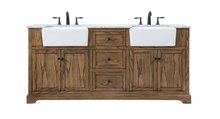  VF60272DDW - 72 inch double bathroom vanity in driftwood