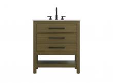  VF60530MCB - 30 inch Single Bathroom Vanity in Chestnut Brown