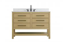  VF60548MHB-BS - 48 inch Single Bathroom Vanity in Honey Brown with backsplash