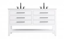  VF60560DWH - 60 inch Double Bathroom Vanity in White