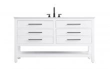  VF60560WH - 60 inch Single Bathroom Vanity in White