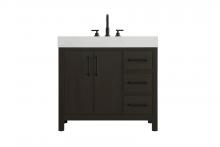  VF60636MMB - 36 inch Single Bathroom Vanity In Mocha Brown