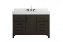  VF60648MMB-BS - 48 inch Single Bathroom Vanity In Mocha Brown with backsplash