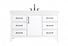  VF60654WH - 54 inch Single Bathroom Vanity In White