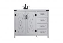  VF90242GR - 42 Inch Single Bathroom Vanity in Grey