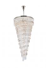 Elegant 1201SR36PN/RC - Sydney 36.5 Inch Spiral Crystal Chandelier in Polished Nickel