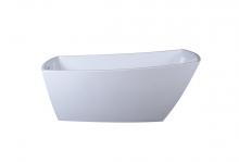  BT21267GW - 67 inch soaking single slipper rectangular bathtub in glossy white