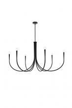 Elegant LD722D50BK - Layne 50 Inch Chandelier in Black