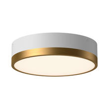  FM556216AGWH - Brisbane 16-in Aged Gold/White 3 Lights Flush Mount