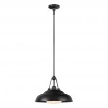 Alora Lighting PD344014UBGO - Palmetto 14-in Urban Bronze/Glossy Opal 1 Light Pendant