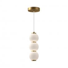 Alora Lighting PD530313AGOP-UNV - Bijou 7-in Aged Gold/Opal Matte Glass LED Pendant