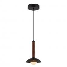  PD616109MBOP-UNV - Arden 9-in Matte Black/Opal Glass LED Pendant