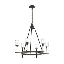  CH314306UBCC - SALITA 6 LIGHT CHANDELIER URBAN BRONZE CLEAR CRYSTAL