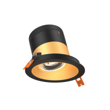 Dals RC04-CC-20-SLGD-TBK - 4in Modular Downlight, 5CCT, 20 degree Beam Angle, Slope Ceiling, Gold, Black Trim