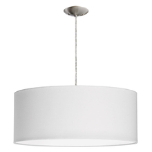  572210-SC-WH - 3 Light Drum Pendant with White Shade and Diffuser