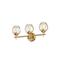  ABI-203W-VB - 3 Light Halogen Vanity Vintage Bronze with Champagne Glass