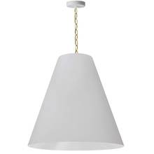  ANA-L-AGB-790 - 1 Light Large Anaya Aged Brass Pendant w/ White Shade