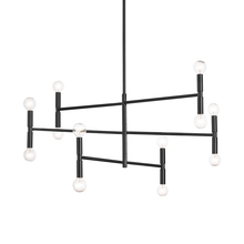  AVA-3012C-MB - 12 Light Incandescent Matte Black Chandelier