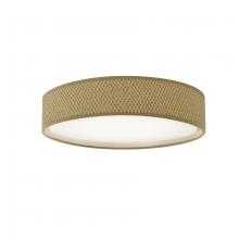  CFLD-1114-NAT - LED Flush Mount, Satin Chrome Finish, Natural Shade