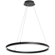  CIR-2434C-MB - 34W Chandelier, Matte Black with White Acrylic Diffuser