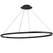  CIR-4463C-MB - 63W Horizontal Chandelier, Matte Black with White Acrylic Diffuser