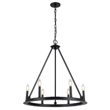  CLB-266C-MB - 6LT Incandescent Chandelier, MB