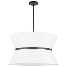  CTN-244C-MB-790 - 4 Light Incandescent Chandelier, Matte Black with White Shade