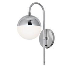  DAY-71W-PC - 1 Light Halogen Wall Sconce, Polished Chrome with White Glass, Hardwire and Plug-In