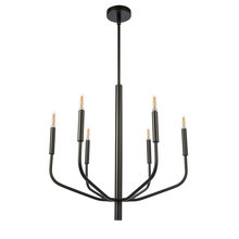  ELN-246C-MB - 6LT Chandelier, MB Finish