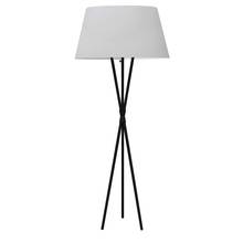  GAB-601F-MB-WH - 1 Light Incandescent Matte Black Floor Lamp w/ White Shade