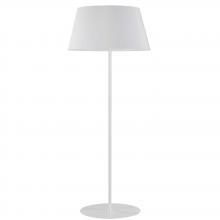  GTC-R631F-MW-WH - 1 Light Incandescent Round Base Floor Lamp Matte White with White Shade