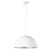  HKI-201LP-WH - 1 Light Pendant, Matte White / Silver