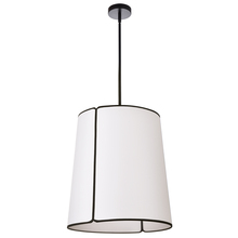  NDR-183P-BK-WH - 3 Light Notched Pendant, Matte Black White Shade and Diffuser