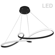  NOL-4350LEDHP-MB - 50W LED Horizontal Pendant, Matte Black with White Silicone Diffuser