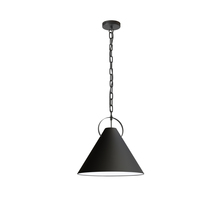  PCN-161P-MB-797 - 1 Light Incandescent Pendant, Matte Black with Black Shade