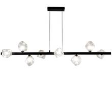  PRN-548HP-MB - 8 Light Halogen Horizontal Pendant, Matte Black w/ Clear Glass