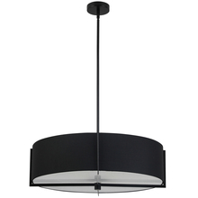  PST-264LP-MB-BK - 4 Light Incandescent Pendant, Matte Black with Black Shade