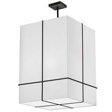  RAQ-184P-MB-WH - 4 Light Incandescent Pendant, Matte Black with a White Shade