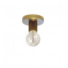  RSW-41FH-AGB - 1 Light Incandescent Flush Mount, Aged Brass