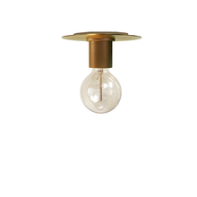  RSW-61FH-AGB - 1 Light Incandescent Flush Mount, Aged Brass