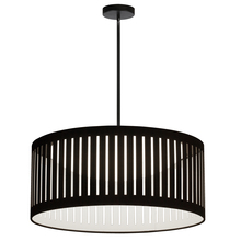  SDLED-20P-MB-BK - 22W Slit Drum Pendant, Matte Black with Black Shade