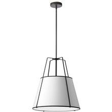  TRA-331P-BK-WH - 3LT Trapezoid Pendant, MB with WH Shade