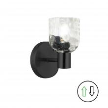  VLA-81W-MB-CLR - 1LT Wall Sconce, MB w/ CLR Water Glass