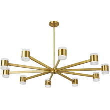  WLS-48140LEDC-AGB - 140W Chandelier, Aged Brass w/ Frosted Acrylic Diffuser