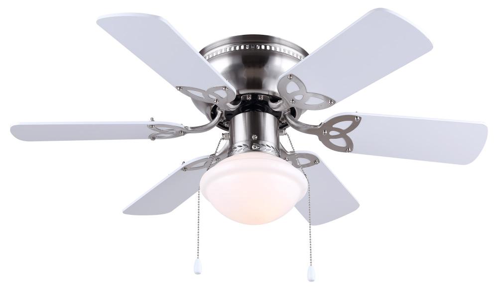 CFan 30 IN, Twister BPT, Hugger, Rev Blades, White/Grey, 1 Light, 60W Type A, LED Bulb Included