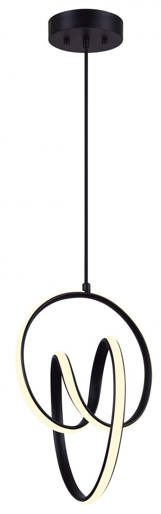 JASE, LCH232A11BK, 11 " Width Cord LED Chandelier, 20W LED (Integrated), Dimmable, 1300Lumens, 3