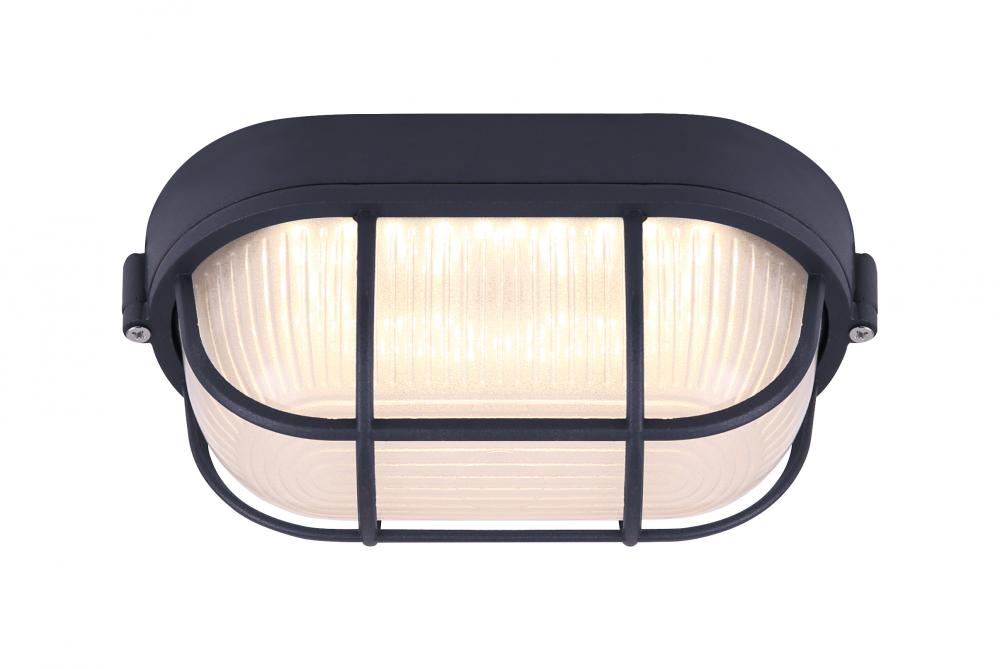 LED Outdoor Light, Frosted Glass, 12W Integrated LED, 750 Lumens, 4.5" W x 4.125" H x 8.25&#