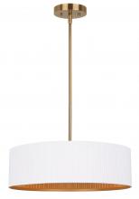  ICH1119A03WHG17 - REXTON 3 Light Matte White and Gold Contemporary Chandelier for Dining Rooms and Living Rooms